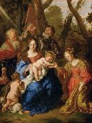 SANDRART, Joachim von Mystische Verlobung der Hl. Katharina und die Hll oil painting